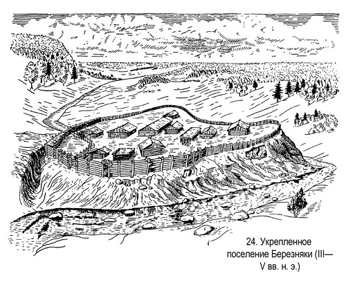 первые деревни, укрепления