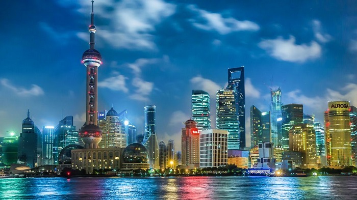 Ночной Шанхай, Китай